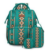 Montana West Wrangler Callie backpack front view showing organized pockets for busy outings.