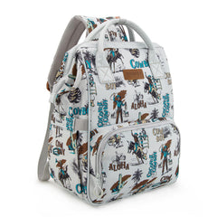 Montana West Wrangler Callie diaper bag backpack front view for chic mom-on-the-go storage