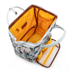 Montana West Wrangler Callie diaper bag stroller attachments allow hands-free strolling