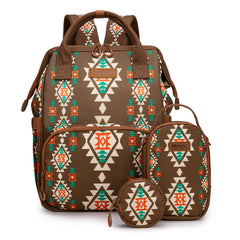 Montana West Wrangler diaper backpack with insulated pockets for on-the-go feeding and organization.