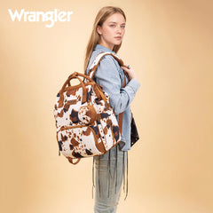 Montana West Wrangler Diaper Bag Backpack back view showing spacious main compartment for essentials