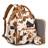 Montana West Wrangler Diaper Bag Backpack front view shows stylish southwest pattern for on-the-go moms