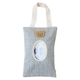 Montesy baby wipe holder attached to stroller for quick access