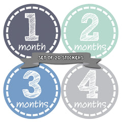 Months In Motion milestone stickers box for newborn keepsake photos