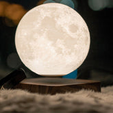MOOCCI Levitating Moon Lamp base floats wirelessly with magnetic levitation for ambient decor and conversation starter.