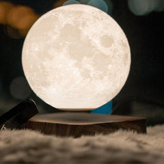 MOOCCI Levitating Moon Lamp base floats wirelessly with magnetic levitation for ambient decor and conversation starter.