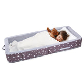 Mooedcoe foldable toddler bed with side guards for cozy, secure sleep