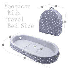 Mooedcoe foldable toddler floor bed unfolded with a roomy sleep surface