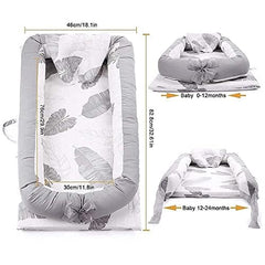 Mooedcoe Portable Baby Cushion Pad hidden zipper emphasizes secure washability.