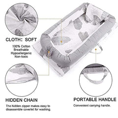 Mooedcoe Portable Baby Cushion Pad lightweight design with handles for easy transport.