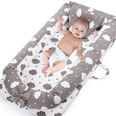 Mooedcoe portable baby cushion pad in soft cotton fabric for gentle supervised comfort