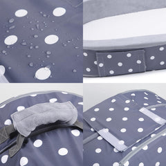 Mooedcoe travel bed folded compact for car trips and hotels