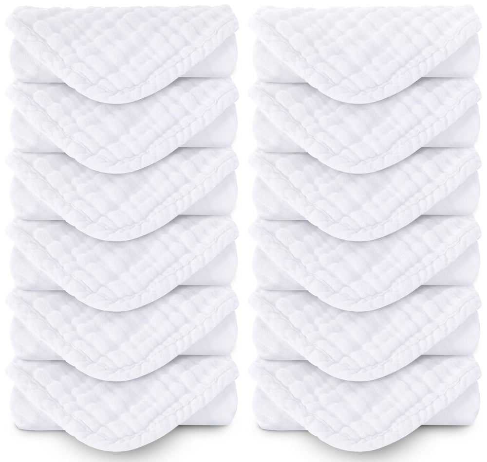 MOON PARK baby washcloths 12x12 pack for gentle newborn cleansing