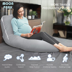 Moon Park belly-support area demonstrates maternity comfort and posture alignment