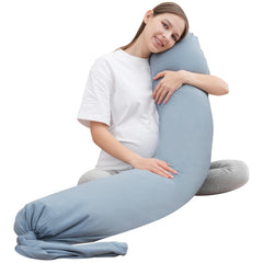 MOON PARK pregnancy pillow with cloud-soft fill for restful nights.