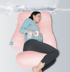 Moon Park pregnancy pillow—ergonomic full-body design for supported, comfortable sleep.