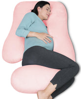 MOON PARK pregnancy pillow U-shape front view offering full-body support for comfortable sleep