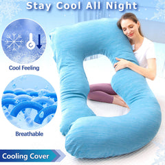 Moon Pine pillow-cover closeup shows breathable air-circulation fabric for cooler nights.
