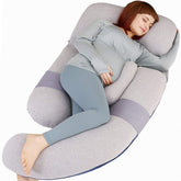 Moon Pine pregnancy pillow full view showing full-body support