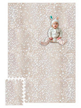 MOON WALKERS premium terrazzo play mat close-up shows soft foam texture for safe cushioned play