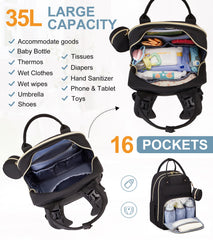 MOONBABY diaper bag backpack changing pad for on-the-go comfort