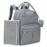 MOONBABY diaper bag backpack front view demonstrates spacious main compartment for on-the-go organization.
