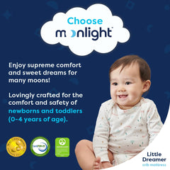 Moonlight Slumber Little Dreamer infant-side firmer surface for newborn sleep readiness