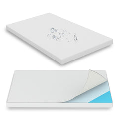 Moonlightfamily mattress topper cover close-up highlighting soft fabric and detachable washable design.