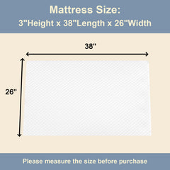 Moonlightfamily 38x26 size guide visual highlighting proper fit for compact beds.