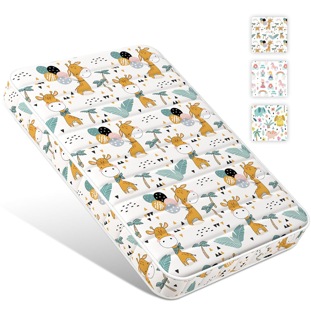 Moonlightfamily mini mattress rolled for portability, ideal for travel naps.