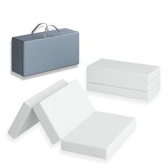Moonlightfamily tri-fold mini mattress setup for quick travel and easy positioning.