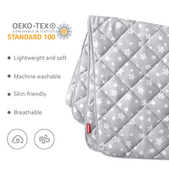 Moonsea toddler blanket quilting stitching highlights durable seams and edge protection.