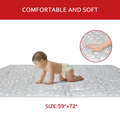 Moonsea 71x59 space provides ample room for crawling, tummy time, and social play