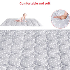 Moonsea baby play mat 74x50 open area showing generous crawling space
