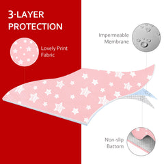 Moonsea Baby Splat Mat three-layer construction keeps spills contained.
