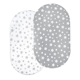 Moonsea bassinet sheets 32x17 fit for oval, round, and rectangle bassinets with breathable comfort