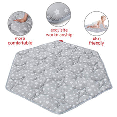 Moonsea hexagon playpen mat plush filling with soft microfiber cushioning for baby floor play