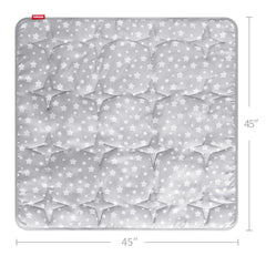 Moonsea star-print play mat folds easily for storage and on-the-go play.