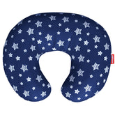 Moonsea nursing pillow cover in navy star fabric offers ultra-soft comfort for baby's delicate skin.