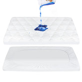 Moonsea pack and play mattress pad top fabric provides a soft, silent sleep surface.