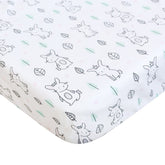 Moonsea pack-and-play-sheets elastic band provides a secure fit.