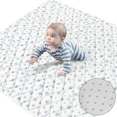 Moonsea premium foam baby play mat folded compactly for easy storage and transport.
