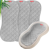 Moonsea quilted thicker changing pad liner pack back view for secure, mess-free diaper changes.