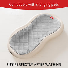 Moonsea quilted thicker changing pad liner top-closeup shows soft, skin-friendly fabric.