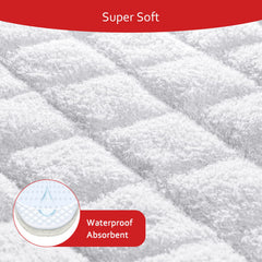 Moonsea Quilted Thicker Changing Pad Liner waterproof middle layer demonstrated.