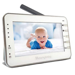 Moonybaby Trust 30 monitor front view highlights compact bedside design for privacy.