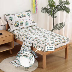 Mooreeke toddler bedding set pillowcase features easy-care finish for quick bedtime routines