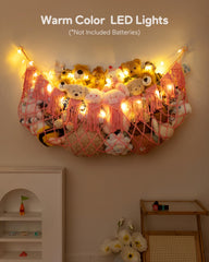 Morcco 60x18in expandable storage demonstrates scalable space for stuffed animals and blankets.