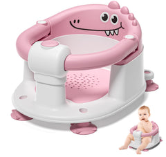 MoreFeel baby bath seat with dino design supports secure, fun bath time.