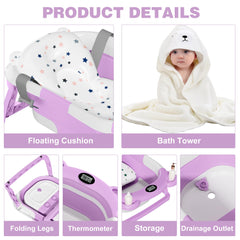 MoreFeel floating cushion supports baby's spine during bath